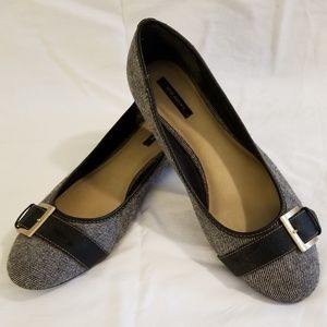 Lands' End Size 11 Flats Navy Tweed Fall Shoes
